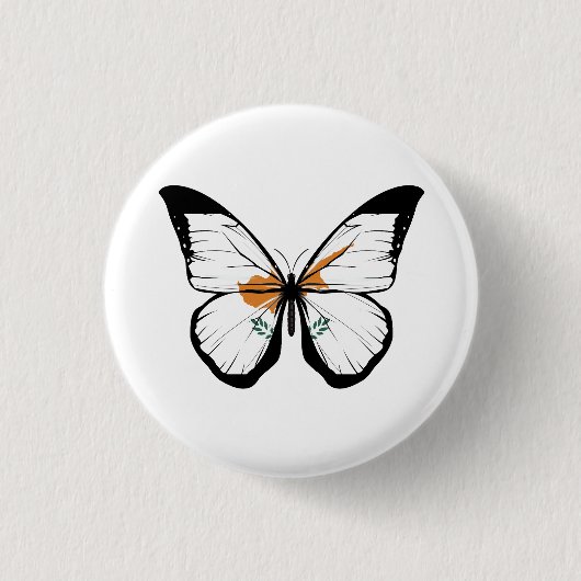 Badge Rond 2,50 Cm Pavillon papillon de Chypre (Devant)