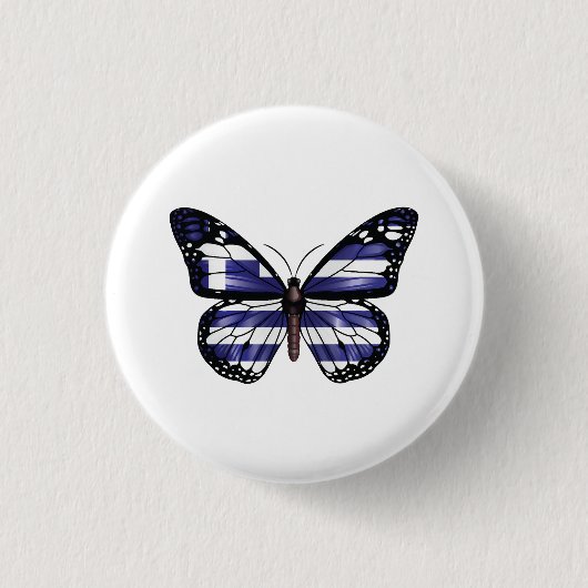 Badge Rond 2,50 Cm Pavillon papillon Monarque de Grèce (Devant)