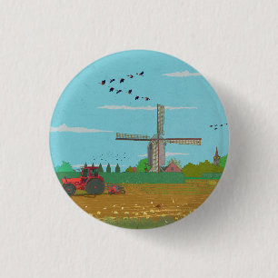 Badge Rond 2,50 Cm Pays-Bas Pays-Bas Pays-Bas