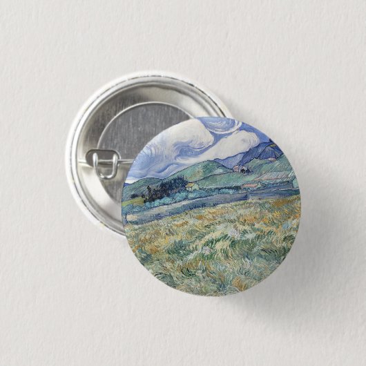 Badge Rond 2,50 Cm Paysage Derrière Saint-Paul Vincent van Gogh (Devant & derrière)