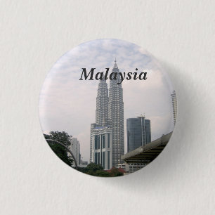 Badge Rond 2,50 Cm Paysage urbain de la Malaisie