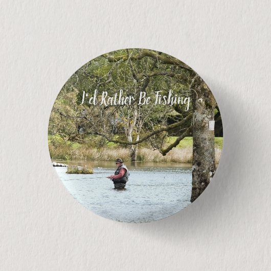 BADGE ROND 2,50 CM PÊCHE EN VOL (Devant)