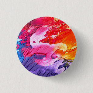 Badge Rond 2,50 Cm Peinture Abstraite colorée