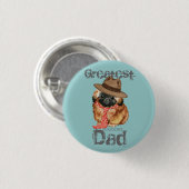 Badge Rond 2,50 Cm Pekingese Dad Button (Devant & derrière)
