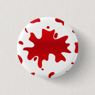 Badge Rond 2,50 Cm Pellicule de peinture rouge