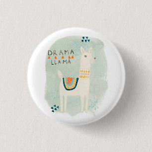 Badge Rond 2,50 Cm Peloton de lama - lama de drame