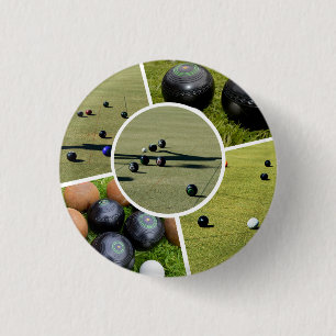 Badge Rond 2,50 Cm Pelouse Bowls Cinq Photo Collage, Insigne