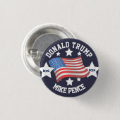 Badge Rond 2,50 Cm Penny de Donald Trump/Mike (Devant & derrière)