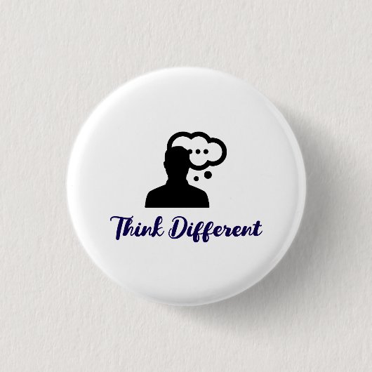 Badge Rond 2,50 Cm Pensez à différents styles de Slogan (Devant)