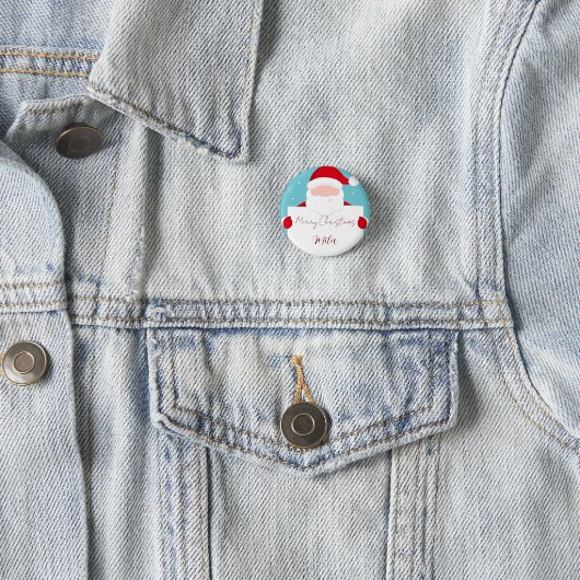 Badge Rond 2,50 Cm Père Noël, doux Noël (En situation)