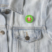 Badge Rond 2,50 Cm Père Noël surprise (En situation)