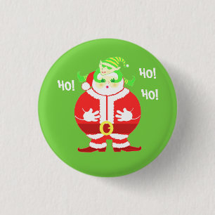 Badge Rond 2,50 Cm Père Noël surprise