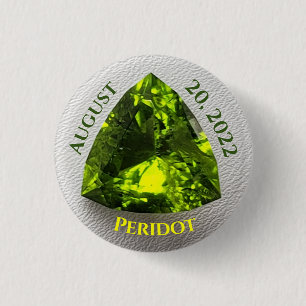 Badge Rond 2,50 Cm Peridot Trillion Porte - clé