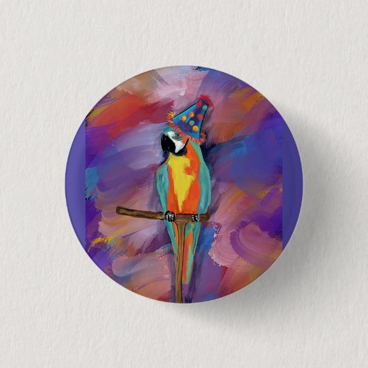Badge Rond 2,50 Cm perroquet (Devant)