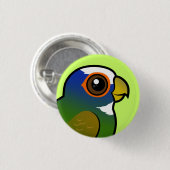 Badge Rond 2,50 Cm perroquet Blanc-couronné (Devant & derrière)