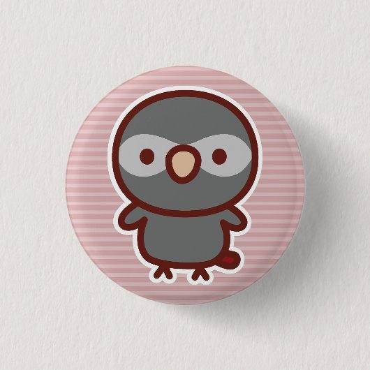 Badge Rond 2,50 Cm Perroquet Gris Timneh (Devant)