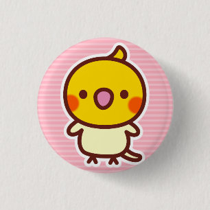Badge Rond 2,50 Cm Perruche lutino
