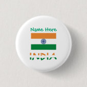 Badge Rond 2,50 Cm Personalized India Flag Round (Devant)