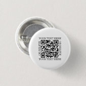 Badge Rond 2,50 Cm Personalized QR Code To Scan (Devant & derrière)