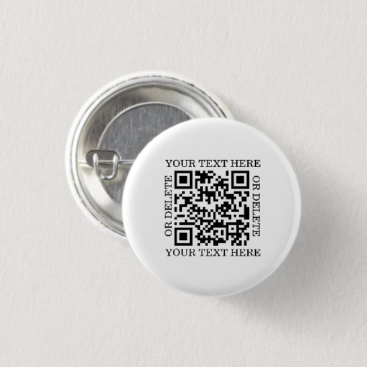 Badge Rond 2,50 Cm Personalized QR Code To Scan (Devant & derrière)