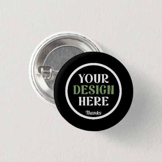 Badge Rond 2,50 Cm personnalisé, unique, élégant et minimaliste (Devant & derrière)