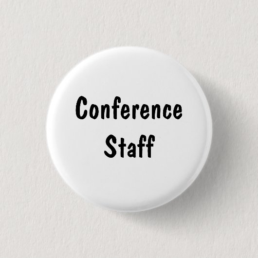 Badge Rond 2,50 Cm Personnel de conférence (Devant)