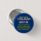 BADGE ROND 2,50 CM PERSONNES STUPIDES D'ATOUT (Devant & derrière)