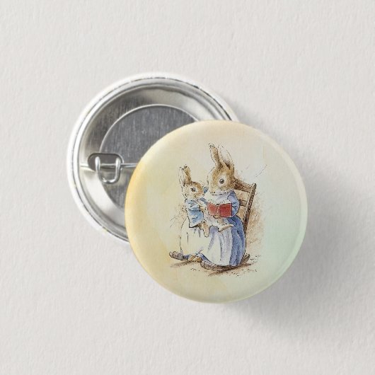 Badge Rond 2,50 Cm Peter Rabbit (livre) (Devant & derrière)