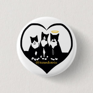 Badge Rond 2,50 Cm Petit 1 1/4" bouton de TuxedoTrio