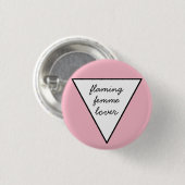 Badge Rond 2,50 Cm petit bouton allumé femme lover (Devant & derrière)