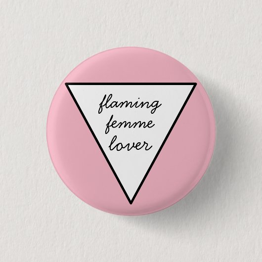 Badge Rond 2,50 Cm petit bouton allumé femme lover (Devant)