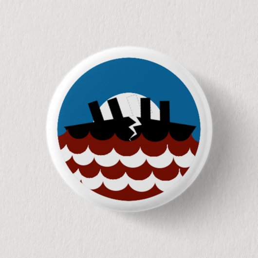 Badge Rond 2,50 Cm Petit bouton de SinkShip (Devant)