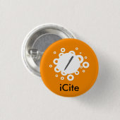 Badge Rond 2,50 Cm Petit bouton d'iCite orange de sifflement (Devant & derrière)