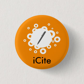 Badge Rond 2,50 Cm Petit bouton d'iCite orange de sifflement