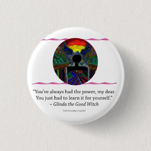 Badge Rond 2,50 Cm Petit bouton - Glinda (Devant)