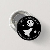 Badge Rond 2,50 Cm Petit bouton - les sciences de l'espace (Devant & derrière)