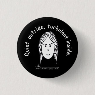 Badge Rond 2,50 Cm Petit bouton noir turbulent