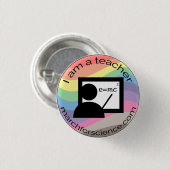 Badge Rond 2,50 Cm Petit bouton - professeur (Devant & derrière)