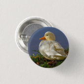 Badge Rond 2,50 Cm Petit canard blanc (Devant & derrière)