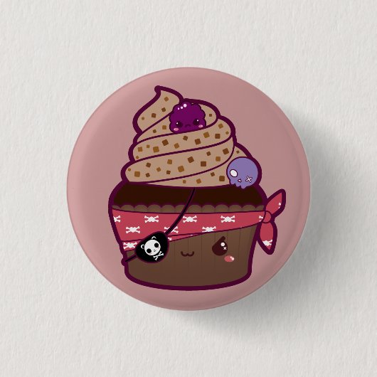 Badge Rond 2,50 Cm Petit gâteau de pirate (Devant)