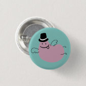 Badge Rond 2,50 Cm Petit haricot rose (Devant & derrière)