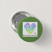 Badge Rond 2,50 Cm Petit insigne de NFIS (vert) (Devant & derrière)