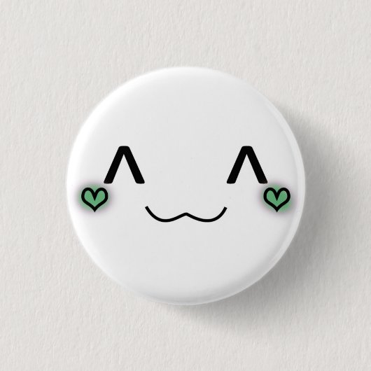 Badge Rond 2,50 Cm petit vert mignon de goupille (Devant)