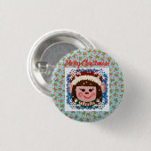 Badge Rond 2,50 Cm Petite Fille Elfe (Devant & derrière)