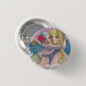 Badge Rond 2,50 Cm Petite goupille d'anges (Devant & derrière)