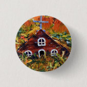 Badge Rond 2,50 Cm Petite maison de fée rouge (Devant)
