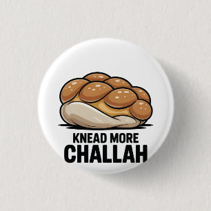 Badge Rond 2,50 Cm Pétrir Plus Challah Juif Juif Baking