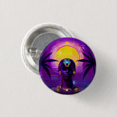 Badge Rond 2,50 Cm Pharaon Synthwave (Devant & derrière)