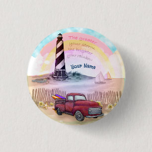 Badge Rond 2,50 Cm Phare de Truck Stormy