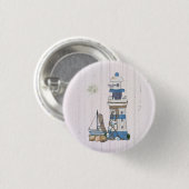 Badge Rond 2,50 Cm Phare de Vintage (Devant & derrière)